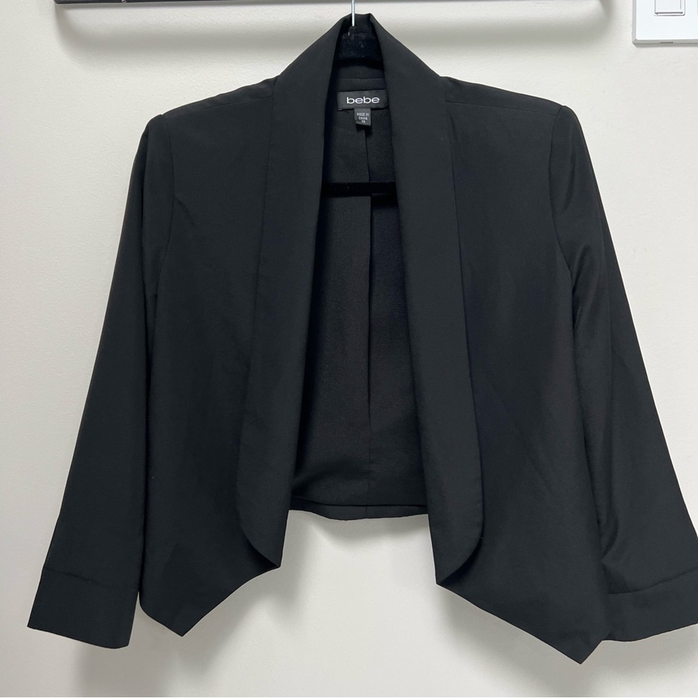 Bebe black cropped blazer jacket